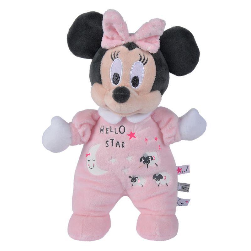  minnie souris peluche luminescente rose 25 cm 